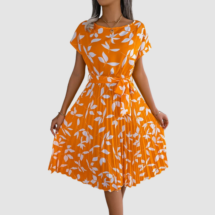 Lina™ Short Sleeve Floral A-Line Dress