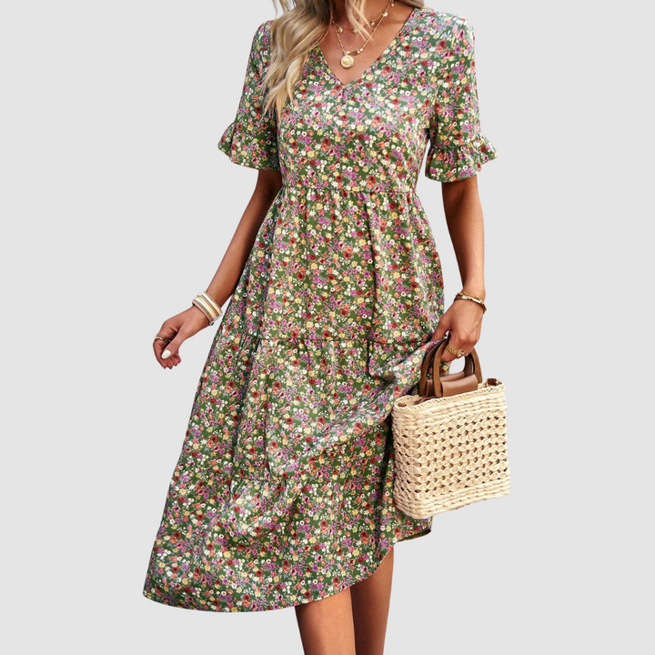 Thalia™ V-Neck Floral Dress