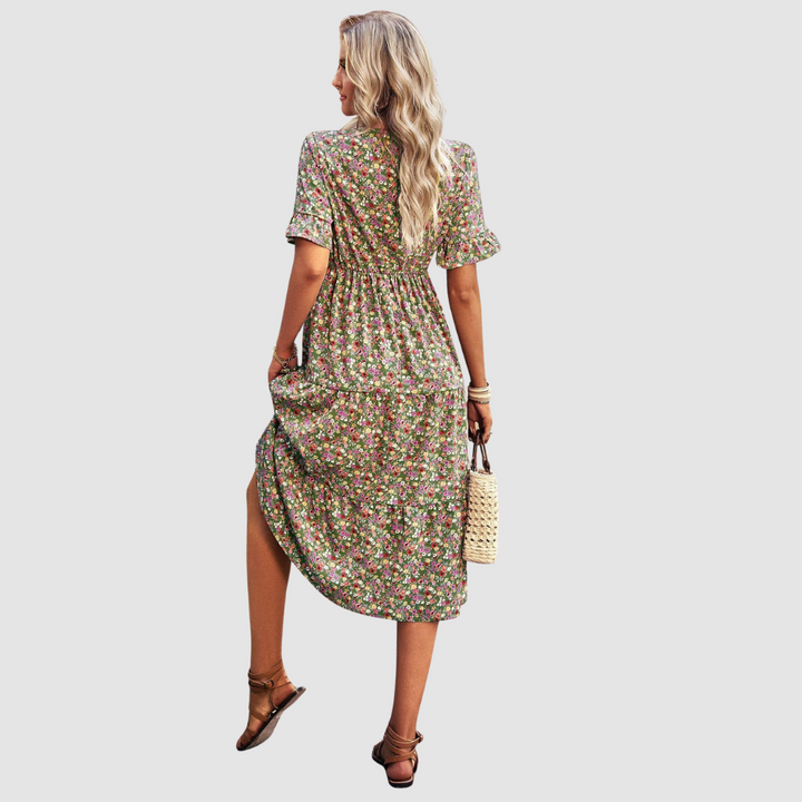 Thalia™ V-Neck Floral Dress