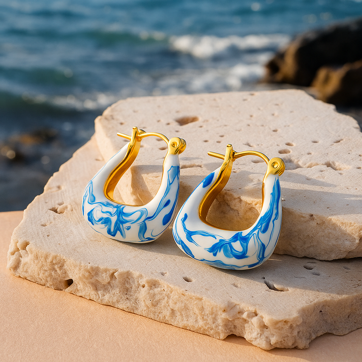 Cierra - Golden Wave Foam Earrings