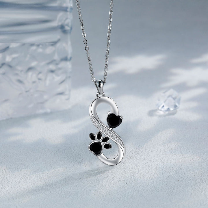 Infinite Symbol Necklace Hearts Paw Print