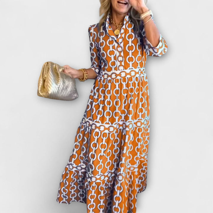 Sheena™ Chain Print Midi Dress