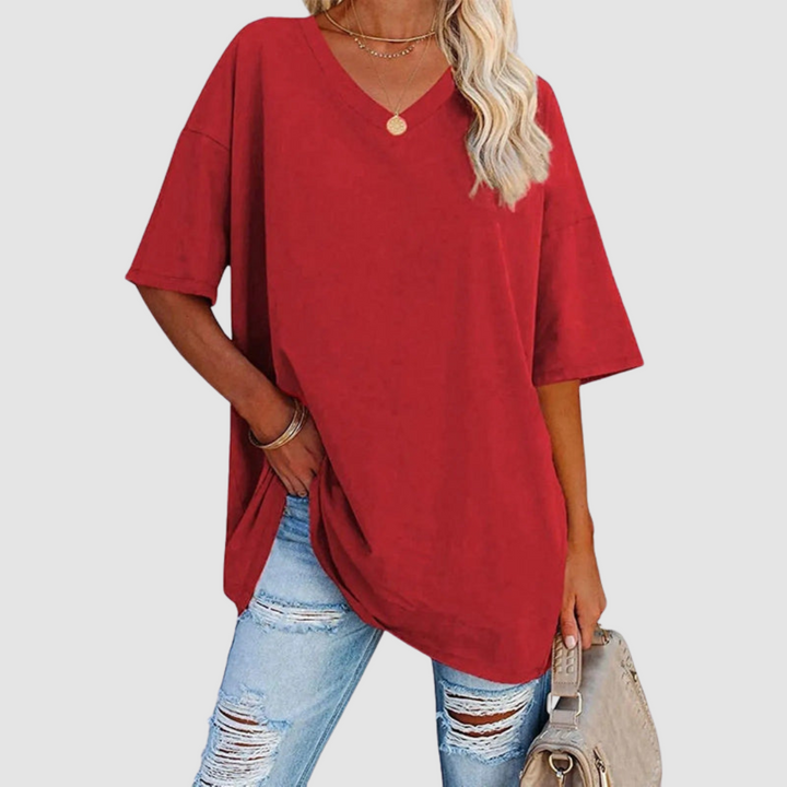 Gabrielle™ Elegant V-neck T-Shirt