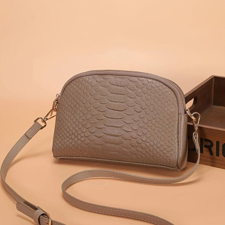 Cora | Stylish Mini Crossbody Bag in Crocodile-Patterned Faux Leather