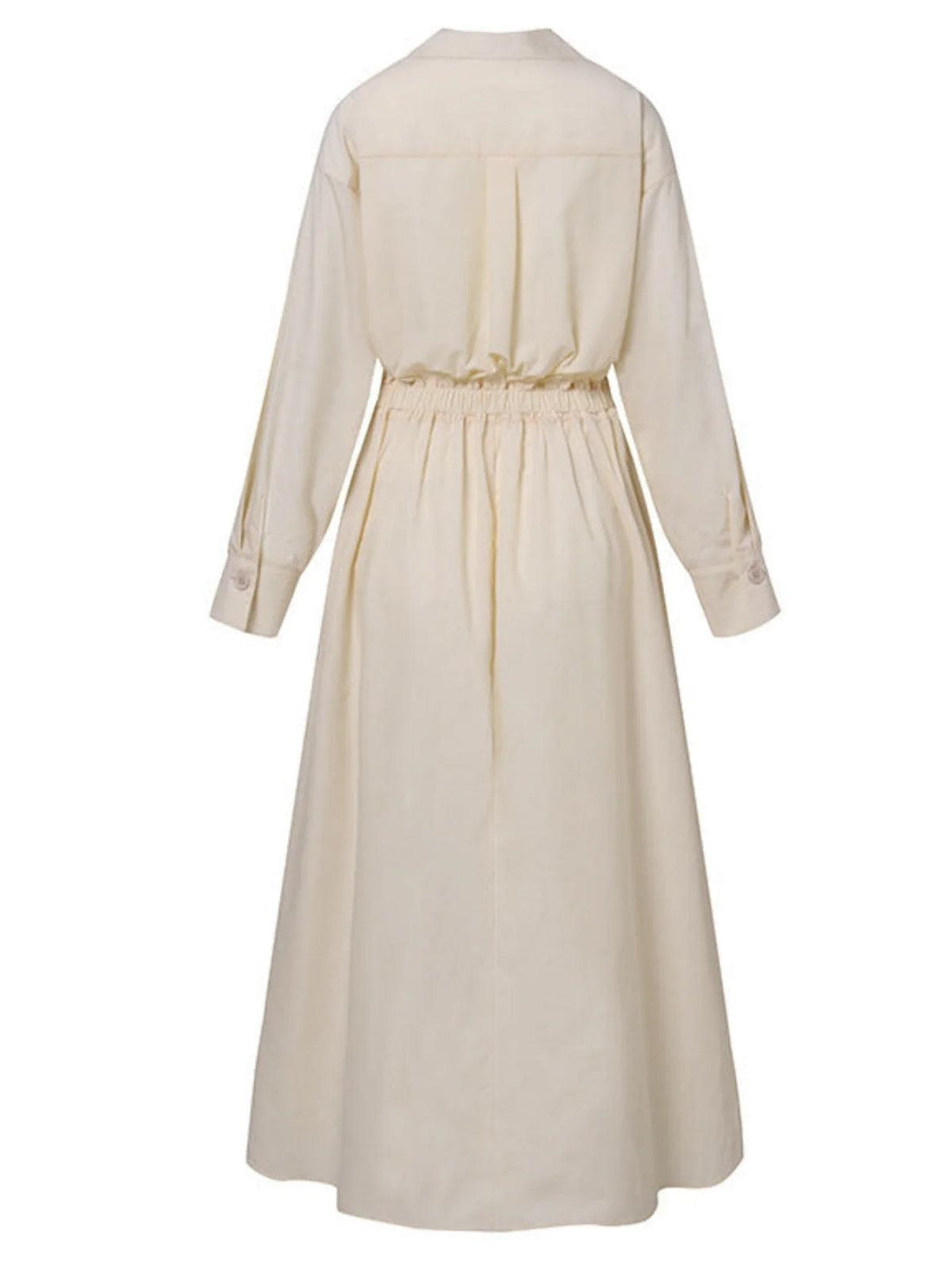 Elsie™ Elegant Button Lapel Midi Dress