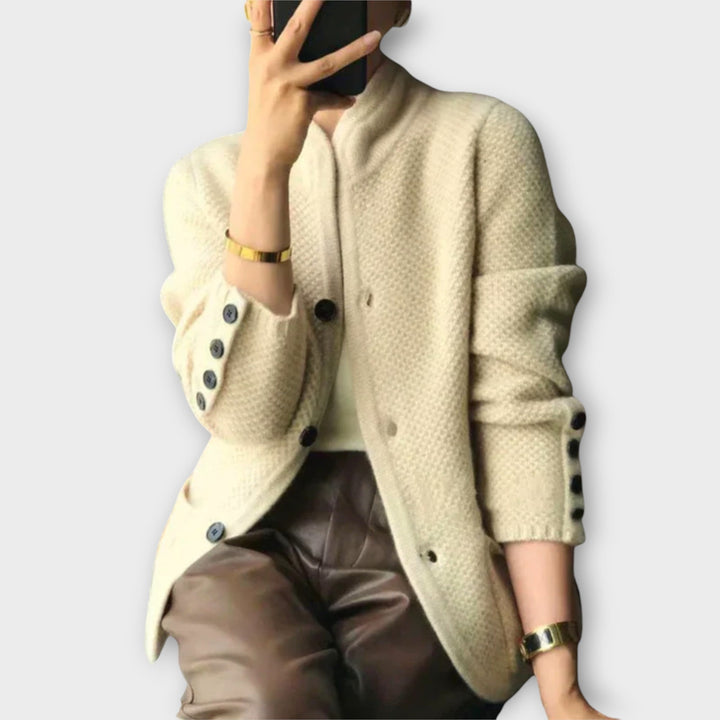 Sophie | Quilted Button Cardigan