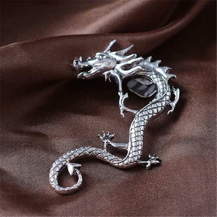 Unique Silver Dragon Earrings