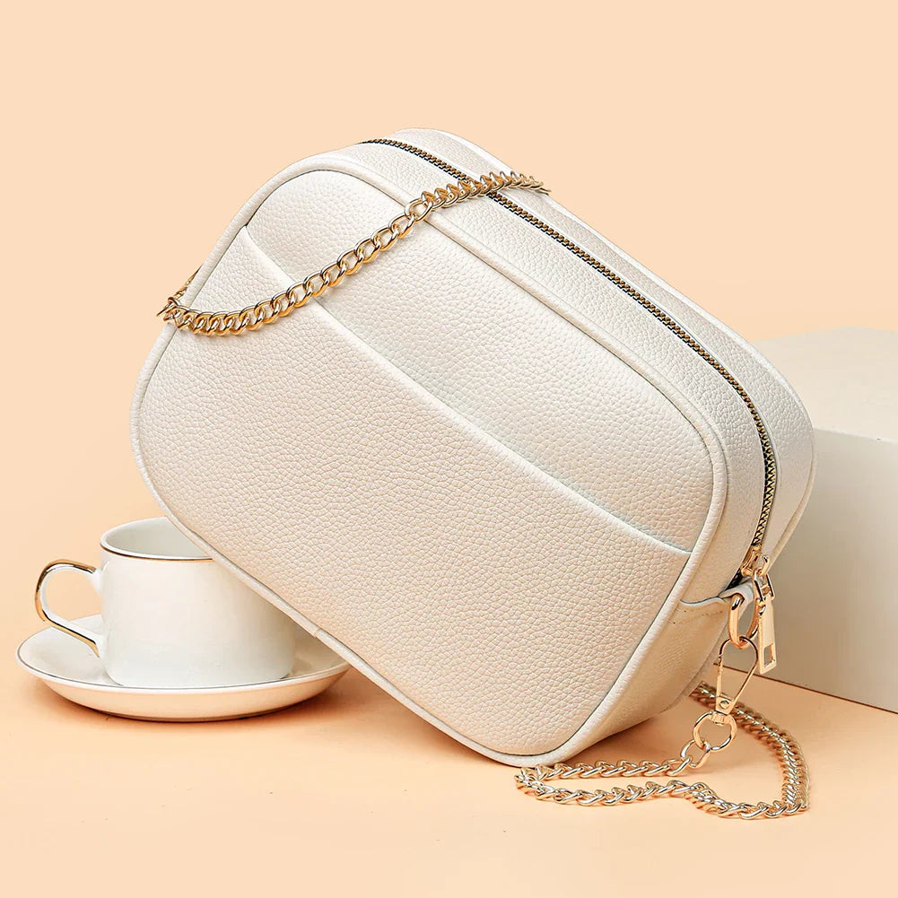 Zara | Refined Leather Shoulder Bag
