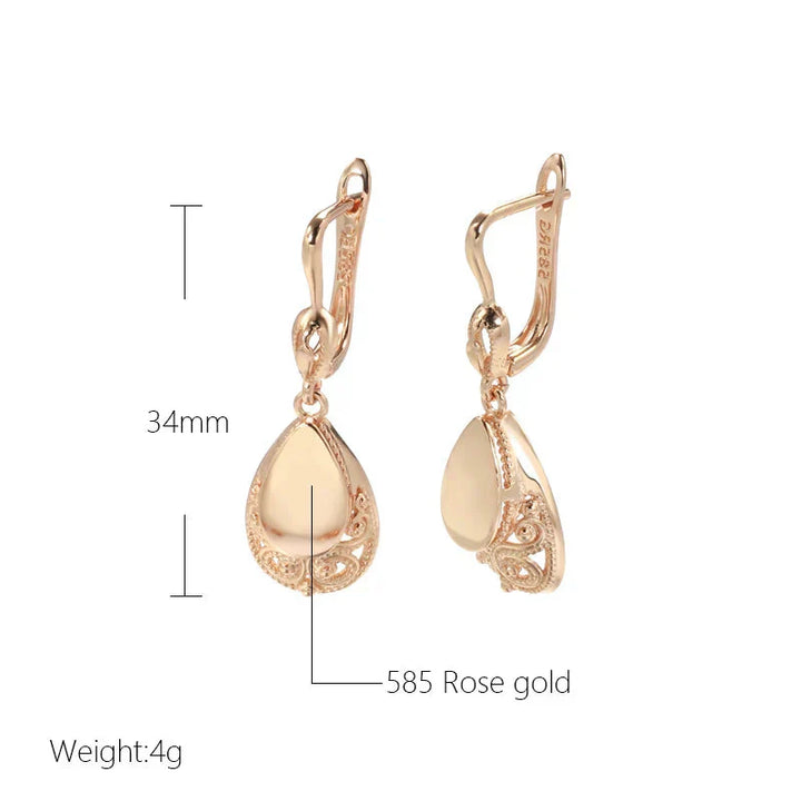 Merle Drop Gold Earrings