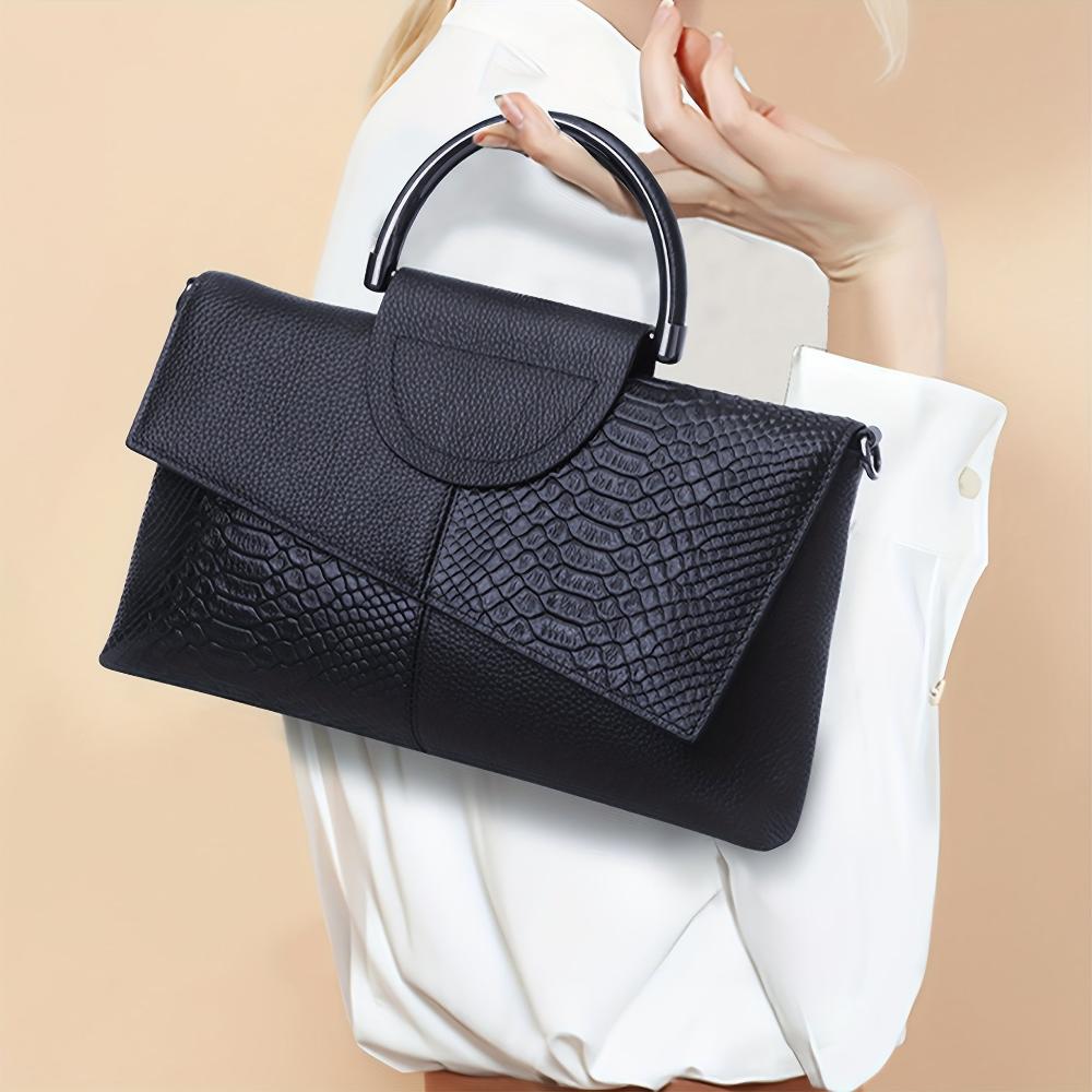 Cassandra | Luxurious Crocodile-Pattern Handbag