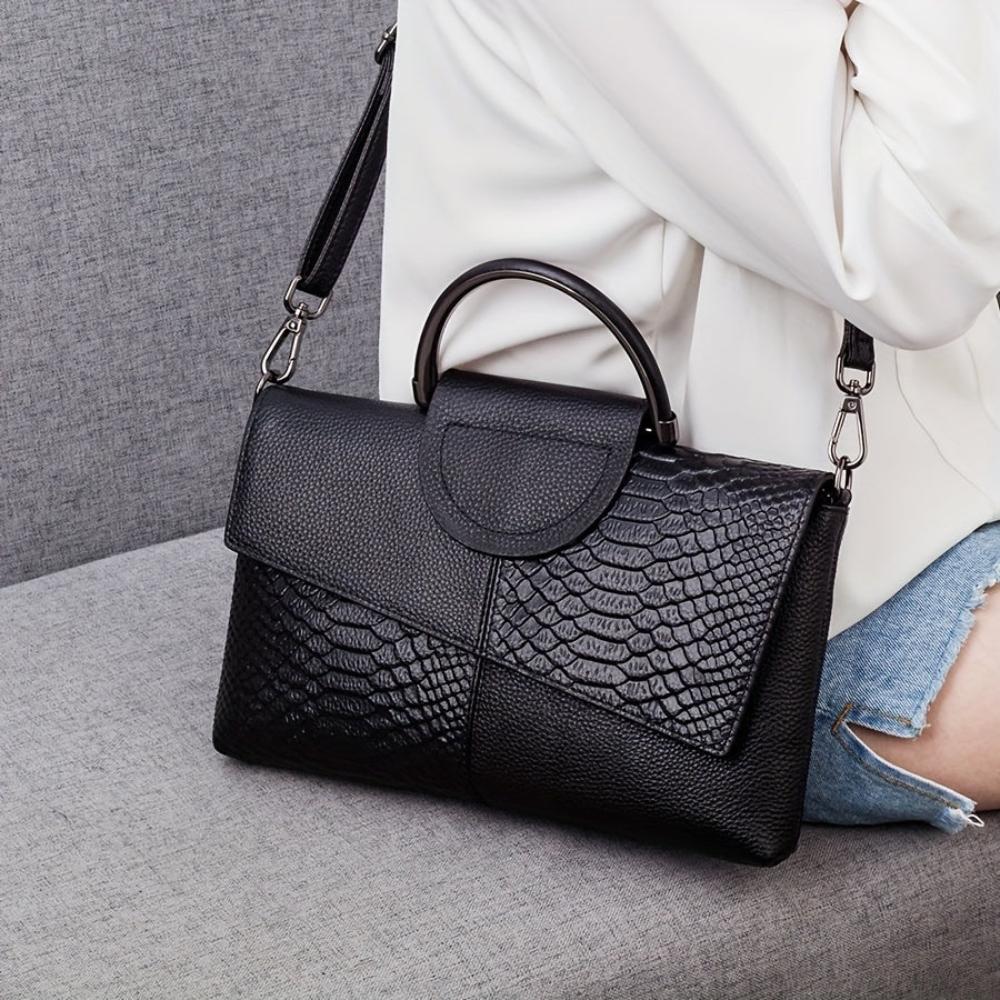 Cassandra | Luxurious Crocodile-Pattern Handbag
