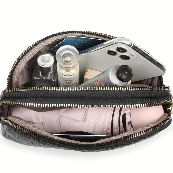 Cora | Stylish Mini Crossbody Bag in Crocodile-Patterned Faux Leather