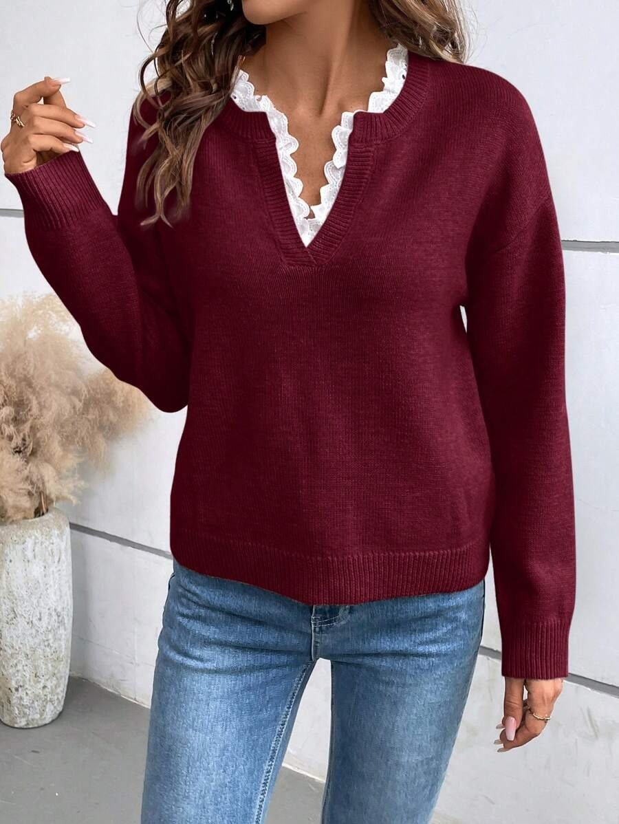 Gillian™ Elegant V-Neck Jumper