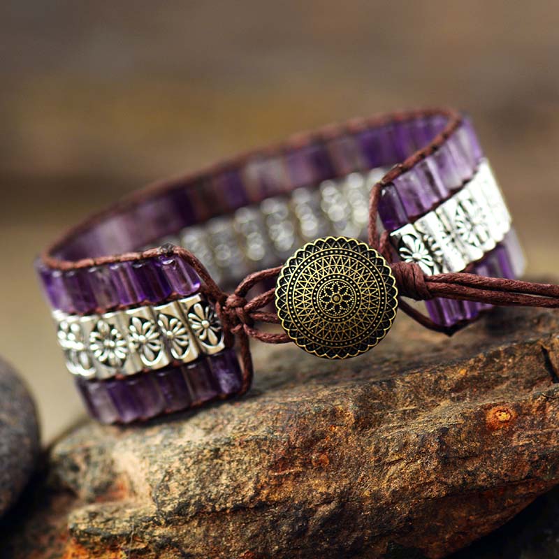 Antique Amethyst Purple Bracelet